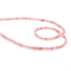 4mm Pink Opal A+ Grade Round Gemstone Bead 40cm Strand
