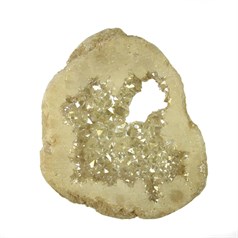 *Freeform Druzy Slice Electroplated Natural Approx 55x40mm