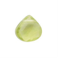 Faceted Briolette Heart Peridot Top Drilled