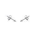 3mm Earstud Cup & Prong (with scrolls) Sterling Silver (STS)