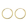 20mm Earhoop Gold Plated Vermeil Sterling Silver (Extra Durable)