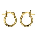 12mm Hinged Earhoop Gold Plated Vermeil Sterling Silver (Extra Durable)