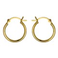 18mm Hinged Earhoop Gold Plated Vermeil Sterling Silver (Extra Durable)