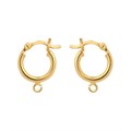 12mm Hinged Earhoop with Loop Gold Plated STS Vermeil (Extra Durable)
