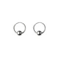 11mm Earhoop with 5mm Bead Sterling Silver (STS)