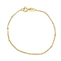 7" Satellite Chain Bracelet Gold Plated Sterling Silver Vermeil