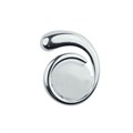 Wave Pendant with Pad to Take 20mm Cabochon Silver Plated