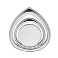 Teardrop Pendant with 20mm Pad for Cabochon Silver Plated