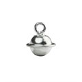 Round Jingle Bell Charm with Loop 8mm Sterling Silver (STS)