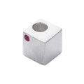 Ruby Cube 7mm Pendant Sterling Silver
