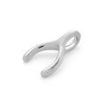 Wishbone Charm Dropper (12x7mm) Sterling Silver