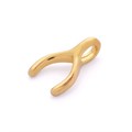 Wishbone Charm Dropper (12x7mm) Gold Plated STS Vermeil