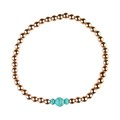 Turquoise Bracelet Hematine with Rose Gold Plating Birthstone - December