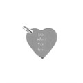 Love Etched Heart Pendant Sterling Silver