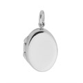 22x15mm Oval Hinged Locket Pendant Sterling Silver